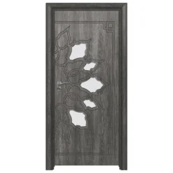 Porta da interno con vetro grigio scuro PIE18