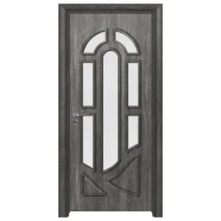 Porta da interno con vetro grigio scuro PIE8