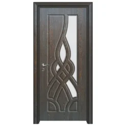 Porta da interno con vetro marrone PIE12