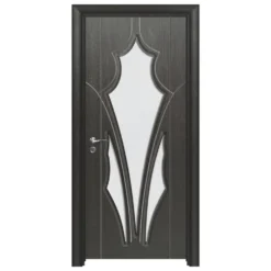 Porta da interno con vetro nera PIE14