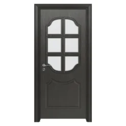 Porta da interno con vetro nera PIE6