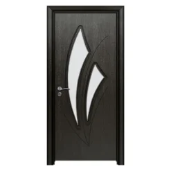 Porta da interno con vetro nera PIE22