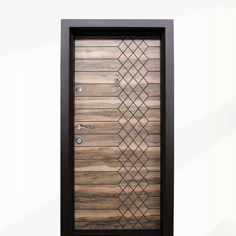 Porta d’ingresso blindata effetto legno PL56