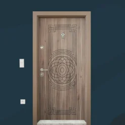 Porta d'ingresso blindata effetto legno chiaro PL13