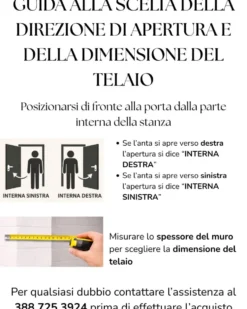 PORTA PER INTERNO CON VETRO MOD PV17