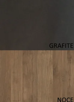Porta tv minimal 180x160 cm grafite e noce PTL30