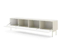 Porta tv moderno con anta a ribalta e 4 vani interni beige cashmere PTVLK27