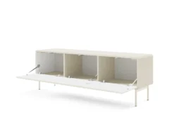Porta tv piccolo con anta a ribalta e 3 vani interni beige cashmere PTVLK28