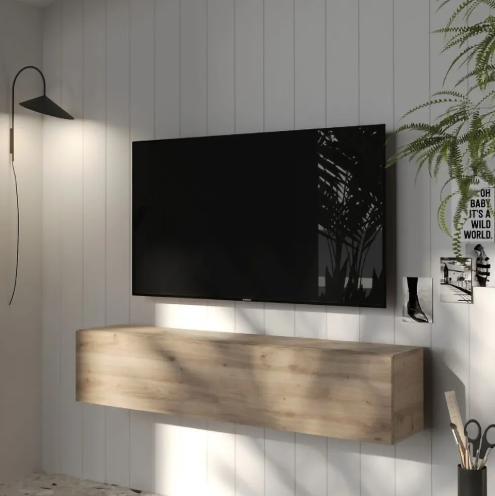 Porta tv sospeso 138x29 cm rovere PTL33