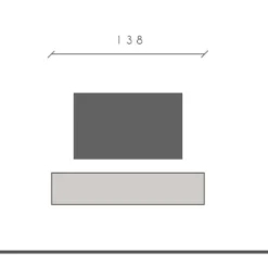 Porta tv sospeso 138x29 cm rovere PTL33