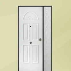 Portone blindato da esterno in vetroresina interno noce doppia anta 80+30/90+30x210 PB154