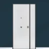 Portone blindato da esterno in vetroresina interno noce doppia anta 80+30/90+30x210 PB152