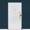 Portone blindato da esterno in vetroresina interno laminato noce 80/90x200/220 PB117