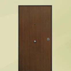 Portone blindato da interno in noce con controtelaio 80/85/90x210 PB51