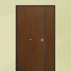 Portone blindato da interno in noce con controtelaio doppia anta 80+30/90+30x210 PB140