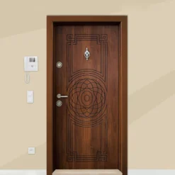 Portone blindato moderno rovere PL14