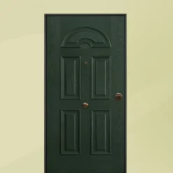 Portone blindato per esterno verde in vetroresina e laminato diversi colori 80/85/90x210 PB77