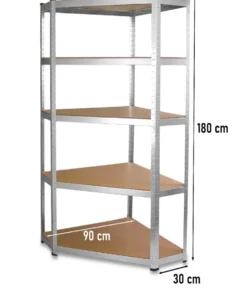 Scaffale in metallo angolare 90x180x30 cm SFT6
