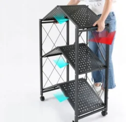 Scaffale per cucina 72x87 cm pieghevole con ruote SFT1