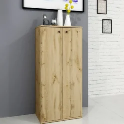 Scarpiera armadio a due ante colore rovere ASI4040