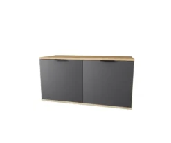 Scarpiera bassa 90x46cm rovere e antracite SI7