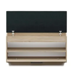 Scarpiera con panca 100x49x35 cm rovere chiaro SCAT6