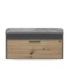 Scarpiera con panca 100x49x35 cm rovere e antracite SCAT6