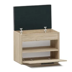 Scarpiera con panca 60x49x35 cm rovere chiaro SCAT7