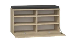 Scarpiera con seduta 85x46x35 cm rovere chiaro SCAT4