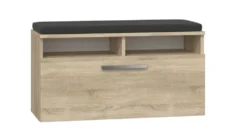 Scarpiera con seduta 85x46x35 cm rovere chiaro SCAT4