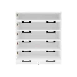 Scarpiera grande 74x84,5 cm con 5 ante a ribalta bianco SCAT8