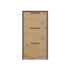 Scarpiera ingresso moderna 60x116x28 cm rovere e nero SCAT3