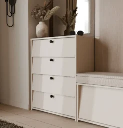 Scarpiera ingresso moderna 66x85cm beige cashmere SCAT9