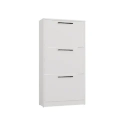 Scarpiera ingresso moderna 60x116x28 cm bianca SCAT3