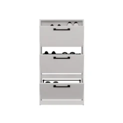 Scarpiera ingresso moderna 60x116x28 cm bianca SCAT3
