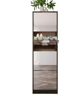 Scarpiera larga 50 cm con specchio SI4033