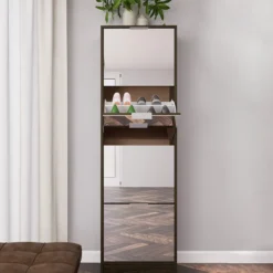 Scarpiera larga 50 cm con specchio SI4033