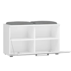 Scarpiera salvaspazio 85x45x35 con seduta bianca SCAT5