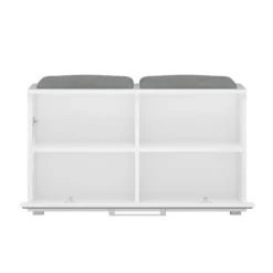 Scarpiera salvaspazio 85x45x35 con seduta bianca SCAT5