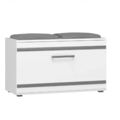 Scarpiera salvaspazio 85x45x35 con seduta bianca SCAT5