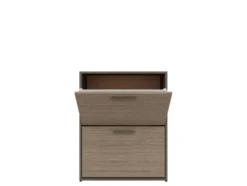 Scarpiera 2 vani a ribalta 67x82 cm marrone moka SI8