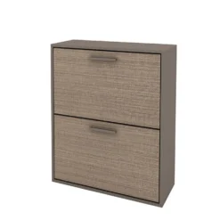 Scarpiera 2 vani a ribalta 67x82 cm marrone moka SI8