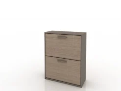 Scarpiera 2 vani a ribalta 67x82 cm marrone moka SI8