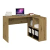 Scrivania angolare con libreria bassa rovere SCT5