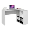 Scrivania angolare con libreria bassa bianca SCT5