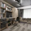 Scrivania completa con armadio a colonna 220x180 SCI23