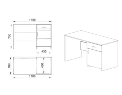 Scrivania da camera da letto rovere chiaro SCI2