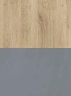 Scrivania doppia da ufficio in rovere e grigio lucido UI20