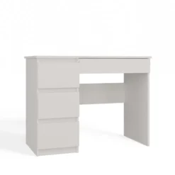 Scrivania moderna con 4 cassetti 98x76x51 cm bianco opaco SCT4