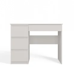 Scrivania moderna con 4 cassetti 98x76x51 cm bianco opaco SCT4